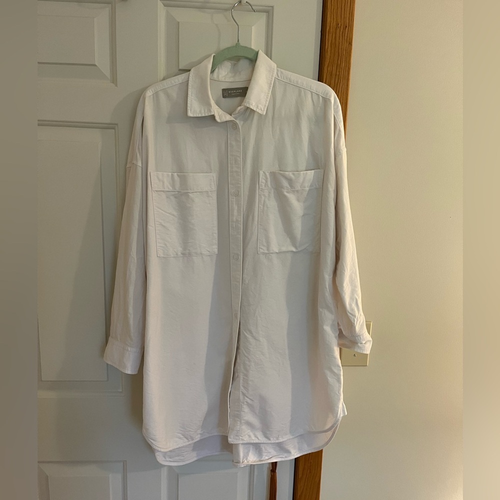 Way long white oxford shirt - oversized - organic cotton - Everlane